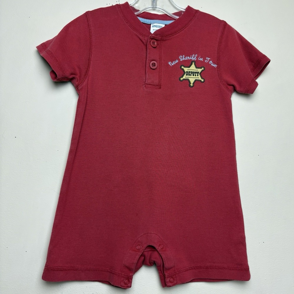 Vtg Gymboree Summer Rodeo Sheriff Deputy Giddy Up Romper 18-24 Months VHTF 2006